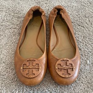 Tory Burch flats size 8 cognac